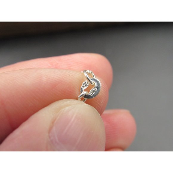 18" Sterling Silver Good Size Heart Love Pendant Necklace Vintage Minimalist - Picture 5 of 7